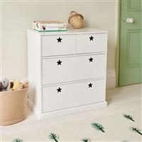 Great Little Trading Company Star 4 Drawer Chest - White
