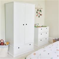 Great Little Trading Company Star 2 Door Wardrobe - White