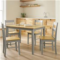 Argos Home Chicago Extend Grey Dining Table & 4 Chairs