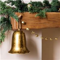 Habitat Vintage Gold Christmas Bell Hanging Decoration