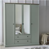 Argos Home Kensington 4 Door 2 Drawer Wardrobe - Sage Green
