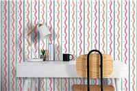Arthouse Esselle Squiggle Striped Wallpaper - Multicoloured
