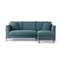 Habitat Aston Right Hand Corner Sofa - Blue - Ash Leg