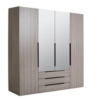 Argos Home Hallingford 4 Door 3 Drawer Wardrobe - Grey & Oak