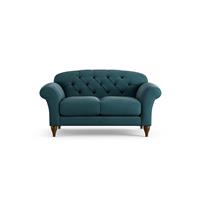 Habitat Brooker Fabric 2 Seater Sofa - Teal - Dark Leg