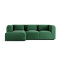 Habitat Lars Left Hand Corner Sofa - Green - Ash Leg
