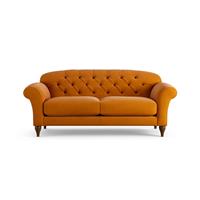 Habitat Brooker Fabric 3 Seater Sofa - Orange - Dark Leg