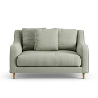 Habitat Swift Fabric Cuddle Chair - Sage Green - Ash Leg