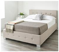 Aspire Fabric Single End Lift Ottoman Bed - Beige