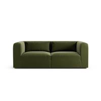 Habitat Lars Velvet 3 Seater Sofa - Moss Green - Ash Leg