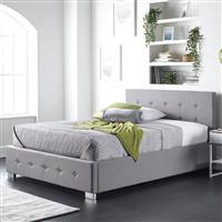 Aspire Side Lift Small Double Ottoman Bed with Mattress-Grey