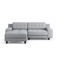 Habitat Hendricks Left Hand Corner Sofa - Grey - Black Leg