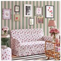 Cath Kidston Canopy Stripe Wallpaper - Green & Pink