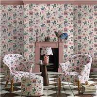 Cath Kidston Cowgirls Wallpaper - Pink