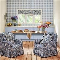 Cath Kidston Painted Home Wallpaper - Gingham Blue