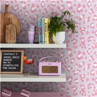 Envy Big Cat Candy Floss Wallpaper - Pink