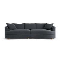 Habitat Sacha Fabric 4 Seater Sofa - Charcoal - Ash Leg