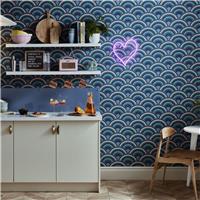 Envy Curve Surf Home Wallpaper - Navy Blue