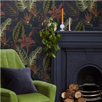 Envy Eden Night Themed Wallpaper - Navy Blue