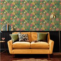 Envy Oopsy Daisy Ochre Wallpaper - Multicoloured