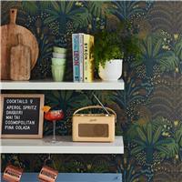 Envy Savannah Fauna Natural Wallpaper - Green
