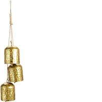 Habitat Gold Metal Hanging Christmas Bells