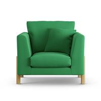 Habitat Aston Fabric Armchair - Emerald Green - Ash Leg