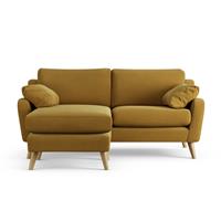 Habitat Ivor Left Hand Corner Sofa - Gold - Ash Leg