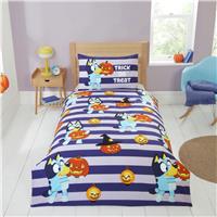 Bluey Cotton Halloween Blue Kids Bedding Set - Single