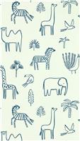 Harlequin Kids Funky Jungle Blue Wallpaper