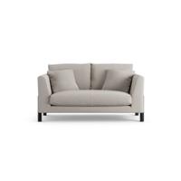 Habitat Aston Fabric 2 Seater Sofa - Stone - Black Leg