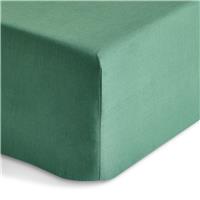 Habitat Cotton Rich 180 TC Green Fitted Sheet - Small Double