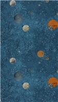 Harlequin Kids Out Of This World Solar Blue Wallpaper
