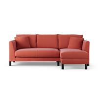 Habitat Aston Right Hand Corner Sofa - Papaya - Black Leg