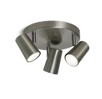 Argos Home Spotlight 3 Light Plate - Brushed Chrome