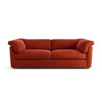 Habitat Wynn Velvet 4 Seater Sofa - Burnt Orange - Ash Leg