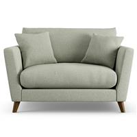 Habitat Lomond Fabric Cuddle Chair - Sage Green - Dark Leg