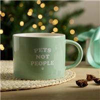 Argos Home Pets Not People Mug - Sage Green