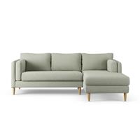 Habitat Newington Right Hand Corner Sofa -Sage Green-Ash Leg
