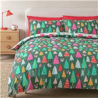 Argos Home Christmas Trees Green Bedding Set - King size