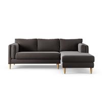 Habitat Newington Right Hand Corner Sofa - Grey -Ash Leg