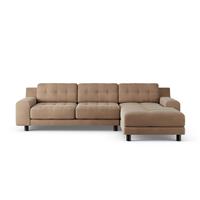 Habitat Hendricks Right Hand Corner Sofa - Latte -Black Leg