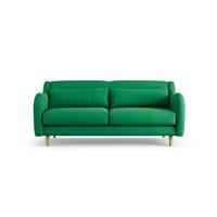 Habitat Turnmill Fabric 2 Seater Sofa-Emerald Green-Ash Leg