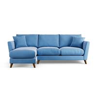 Habitat Lomond Left Hand Corner Sofa - Sky Blue - Dark Leg