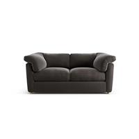 Habitat Wynn Velvet 2 Seater Sofa - Slate Grey - Ash Leg