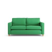 Habitat Flint Fabric 2 Seater Sofa Bed-Emerald Green-Ash Leg