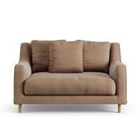 Habitat Swift Fabric Cuddle Chair - Latte - Ash Leg