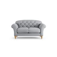 Habitat Brooker Fabric 2 Seater Sofa - Grey - Ash Leg