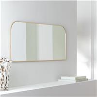 Habitat Gold Round Edge Rectangular Wall Mirror - 40x100cm
