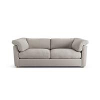 Habitat Wynn Fabric 3 Seater Sofa - Stone - Ash Leg